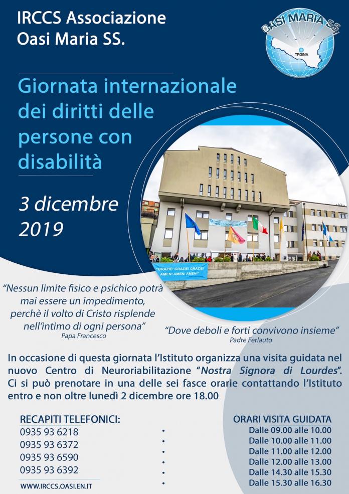 Giornata Internazionale delle Persone con Disabilità presso l'IRCSS Oasi SS. di Troina