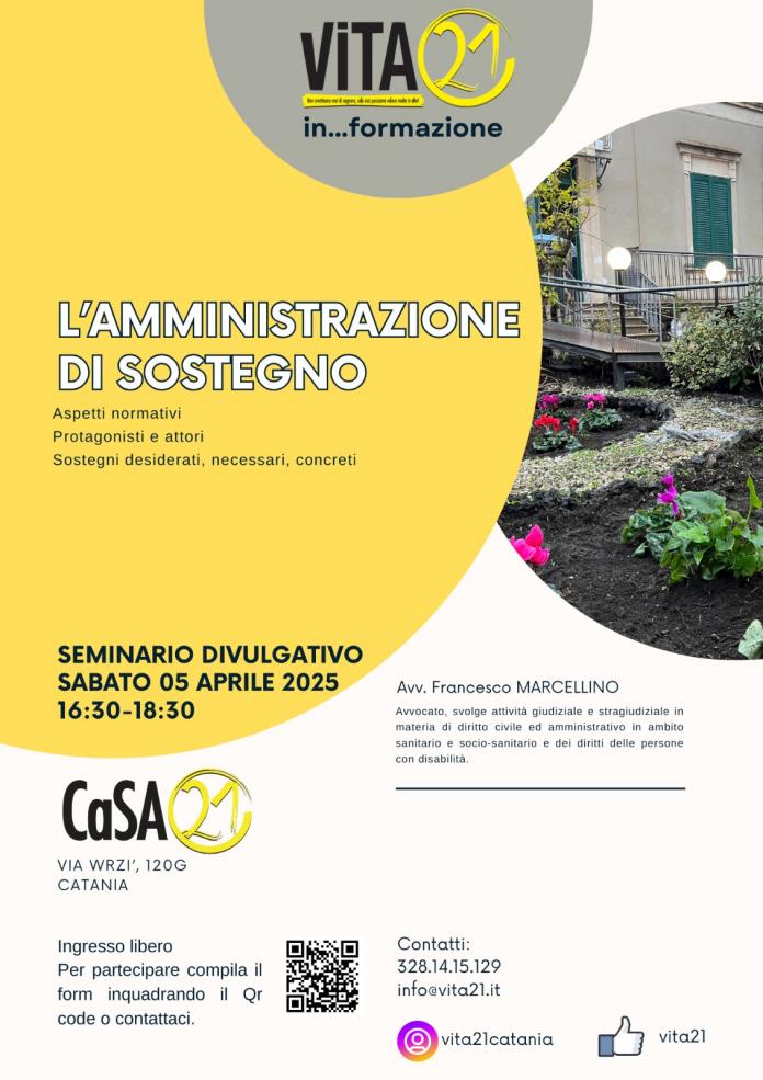 Seminario Divulgativo su "L'Amministrazione di Sostegno"